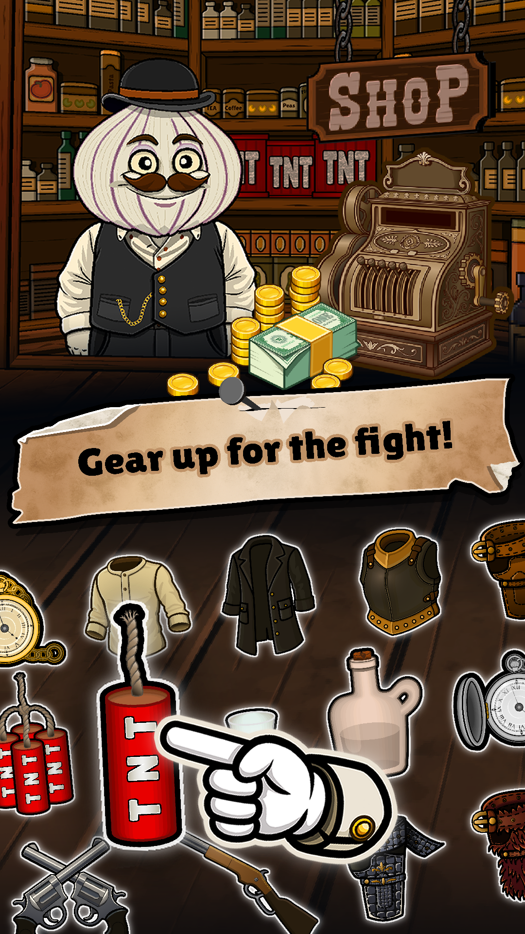 Shop and equipment screenshot